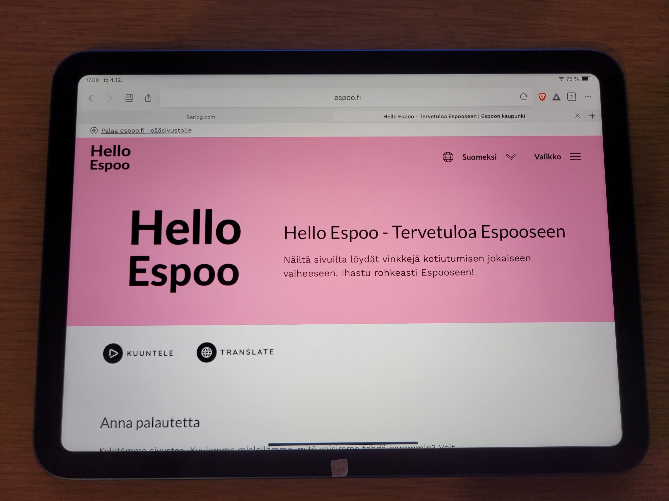 Espoo kutsuu asukkaat kehittämään HelloEspoo.fi-palvelua – tekoäly auttaa monikielisessä arjessa