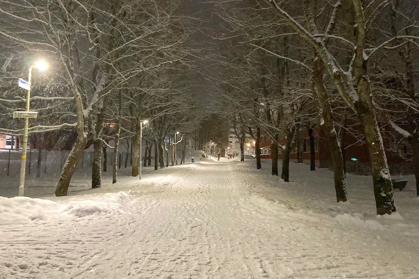 Yöllä sakeaa lumisummaa ja liukkautta Etelä-Suomessa – Espoossa korostuu jalankulkijan varautuminen